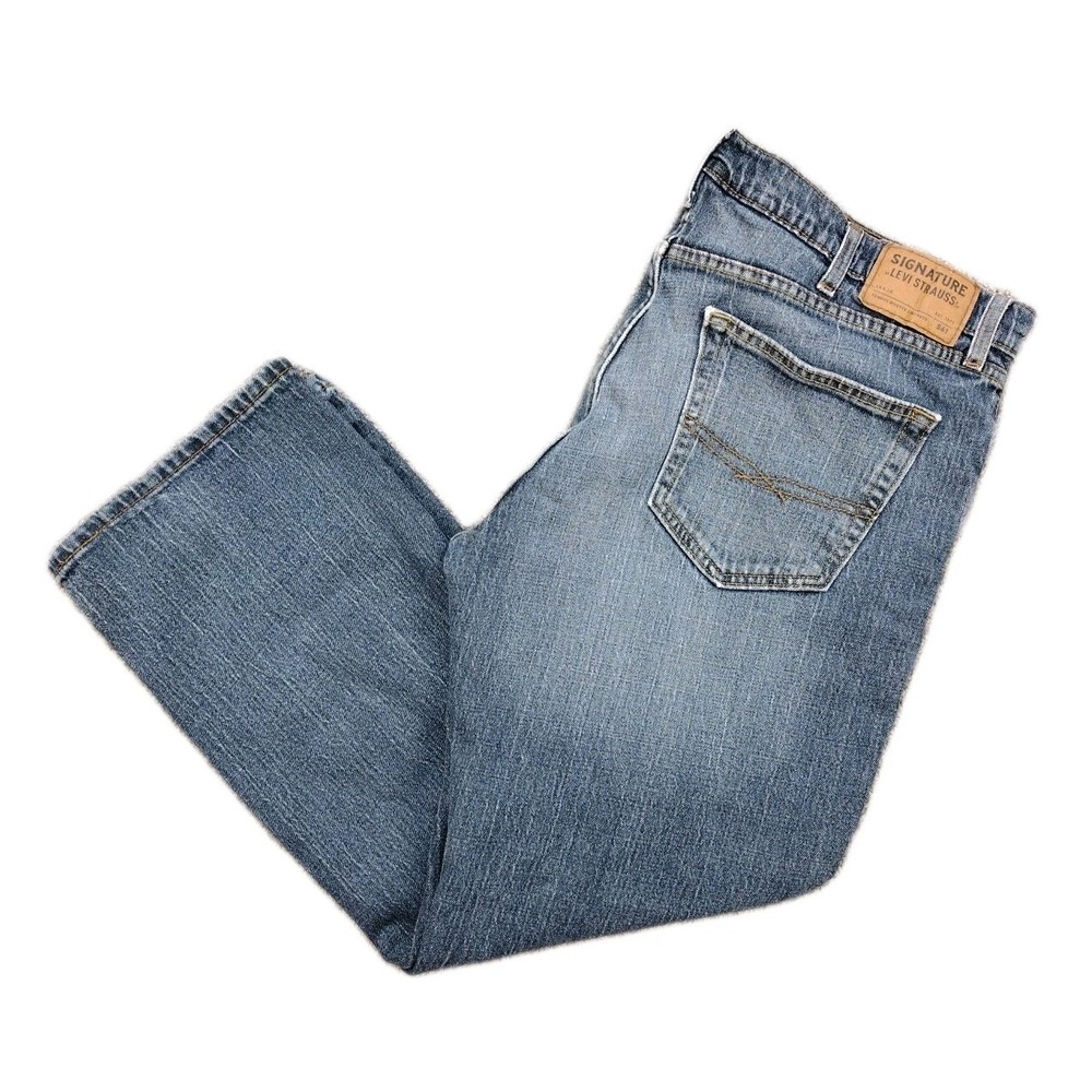 Signature Levi Strauss Jeans S61 Relaxed Men's 40x30 Baggy Blue Denim SIG Pants